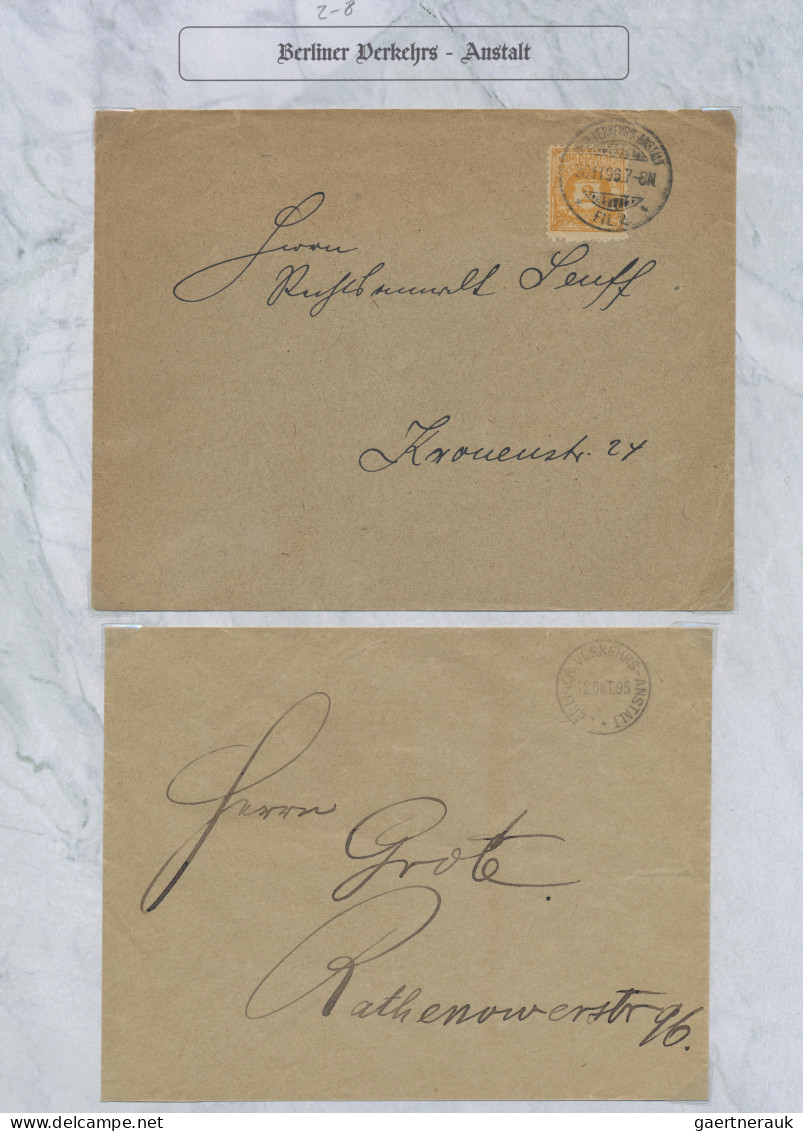 Deutsches Reich - Privatpost (Stadtpost): 1895/1897 "Berlin-Privatpost "H" Verke - Private & Local Mails