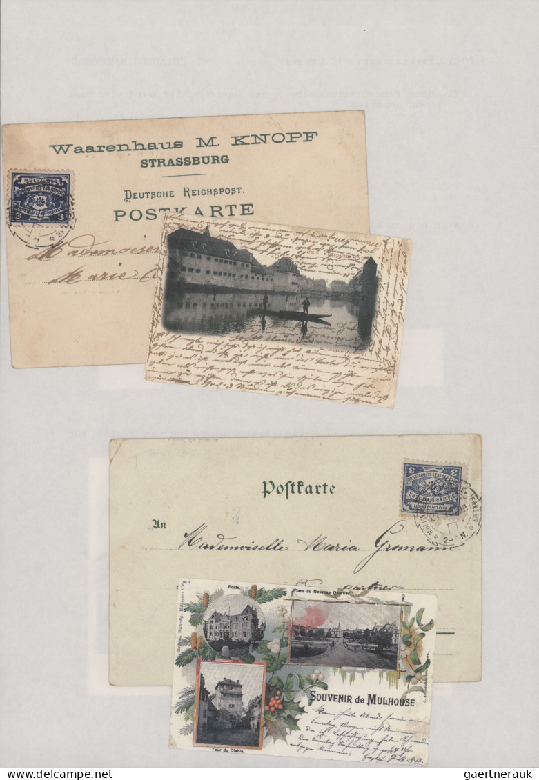 Deutsches Reich - Privatpost (Stadtpost): 1895/1900, MÜHLHAUSEN/Elsass, saubere