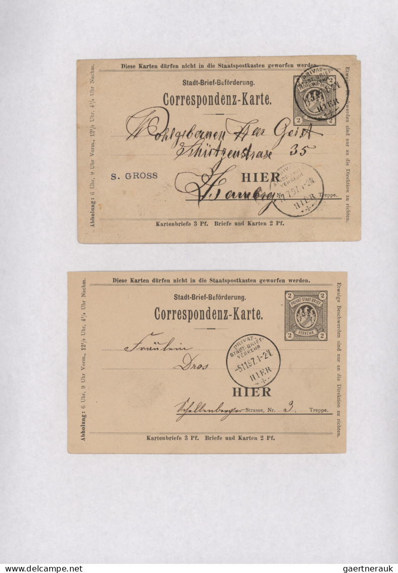 Deutsches Reich - Privatpost (Stadtpost): 1896/1897, BAMBERG, Saubere Sammlung D - Private & Lokale Post