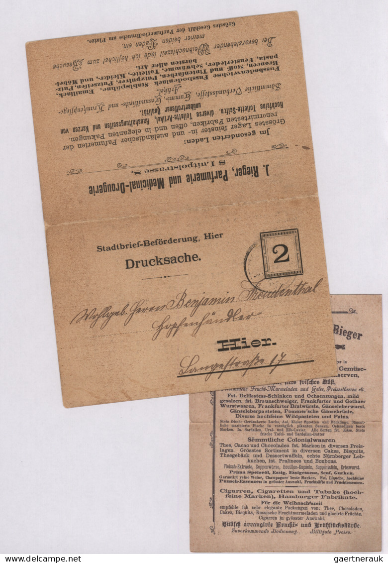 Deutsches Reich - Privatpost (Stadtpost): 1896/1897, BAMBERG, saubere Sammlung d
