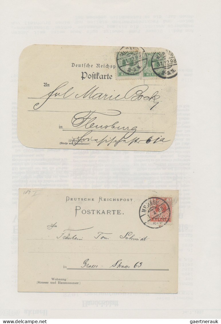 Deutsches Reich - Privatpost (Stadtpost): 1897/1900 "Flensburg - Privatpost Merk - Private & Lokale Post