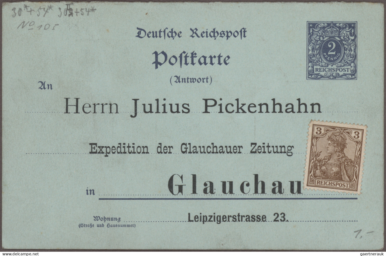 Deutsches Reich - Ganzsachen: 1874/1923, Partie Von Ca. 98 Meist Gebrauchten Gan - Altri & Non Classificati