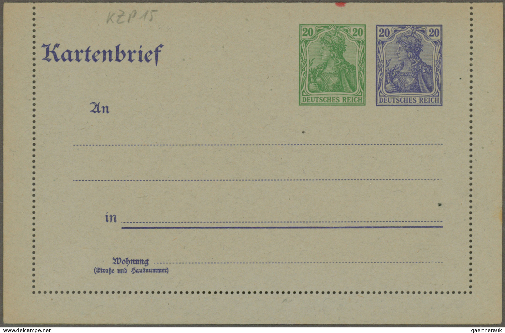 Deutsches Reich - Ganzsachen: 1900/1921, Saubere Sammlung Von 68 Gebrauchten Und - Other & Unclassified