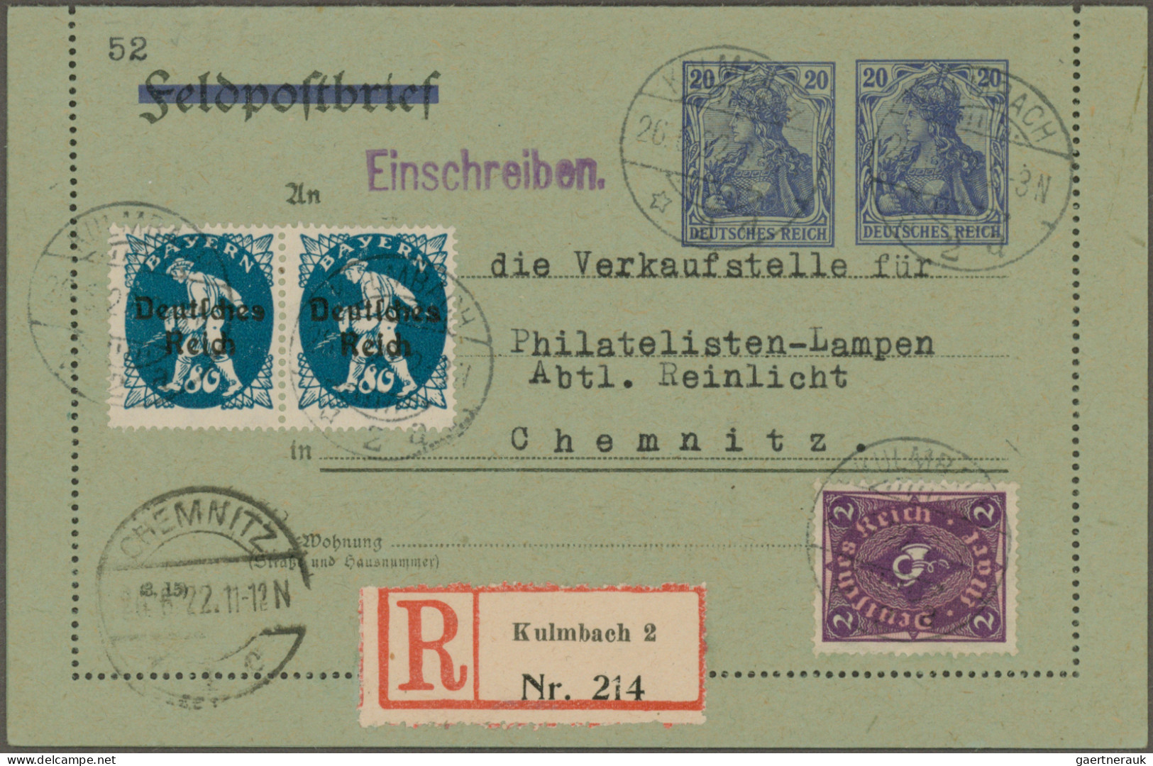 Deutsches Reich - Ganzsachen: 1900/1921, Saubere Sammlung Von 68 Gebrauchten Und - Autres & Non Classés