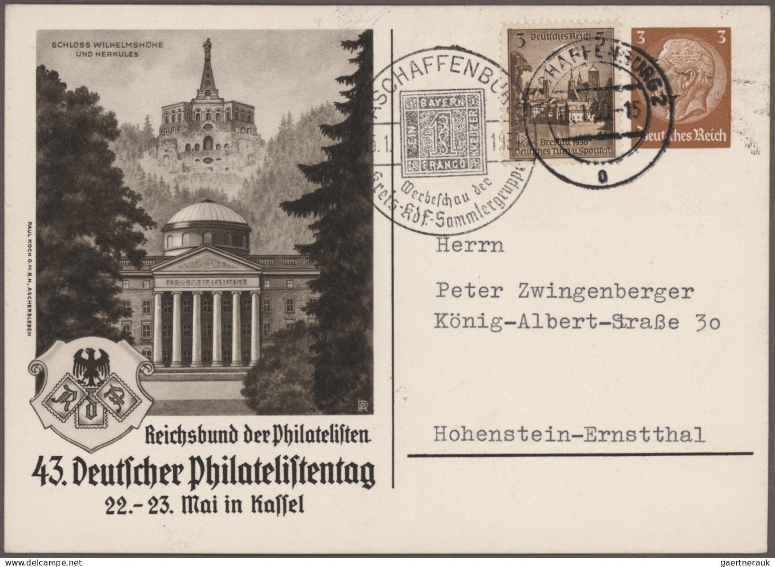 Deutsches Reich - Ganzsachen: 1933/1944, Partie von ca. 95 ungebrauchten/gebrauc