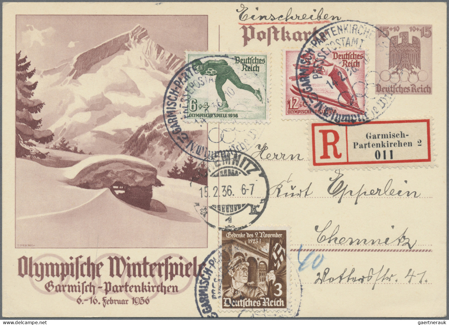 Deutsches Reich - Ganzsachen: 1933/1944, Sammlung Von 248 Ganzsachen, Dabei Auch - Sonstige & Ohne Zuordnung