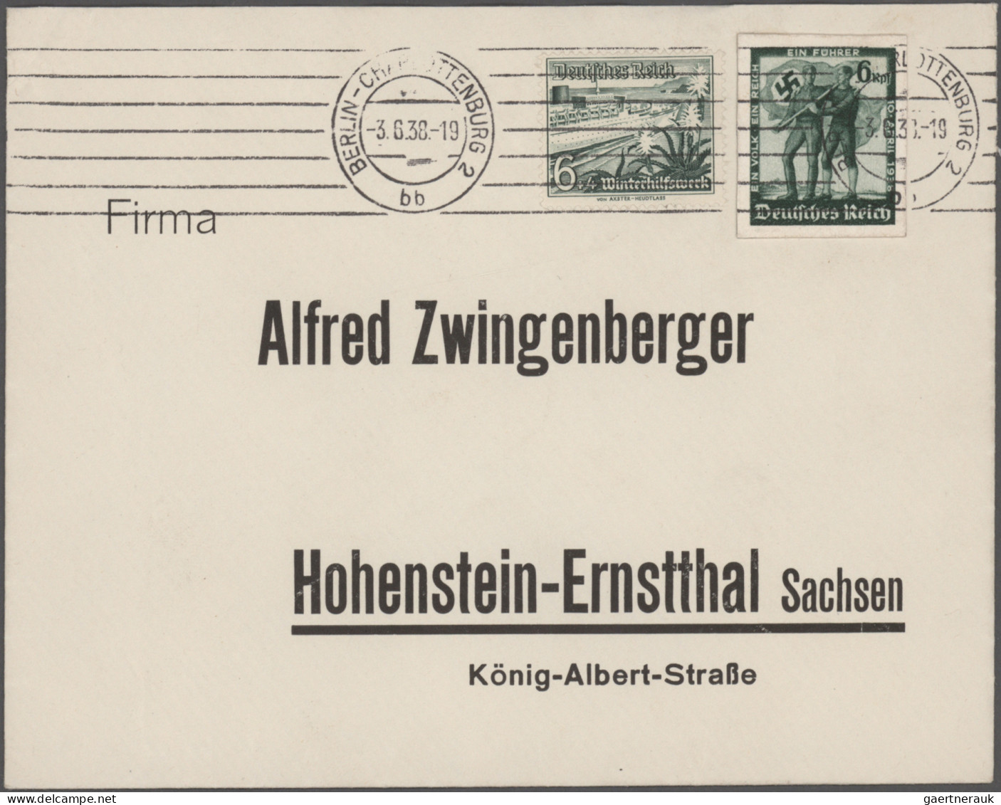 Deutsches Reich - Ganzsachen: 1937/1938, GANZSACHENAUSSCHNITTE, Partie Von Sechs - Autres & Non Classés