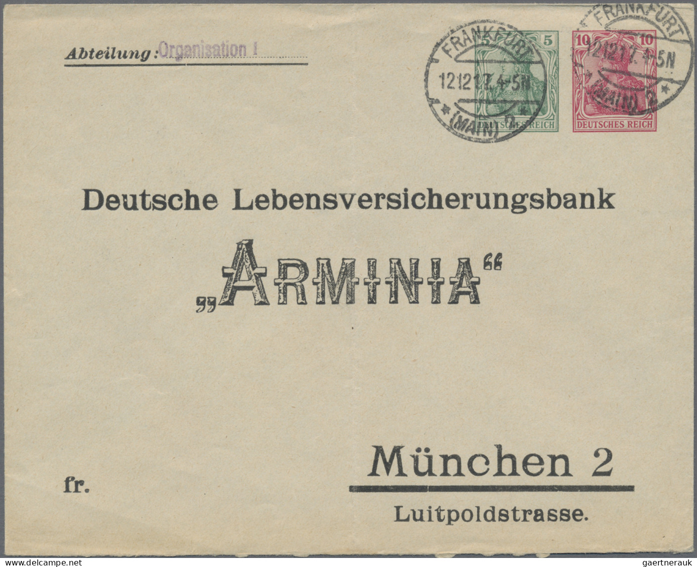 Deutsches Reich - Privatganzsachen: 1900/1917, Partie Von 24 Privatganzsachen "G - Sonstige & Ohne Zuordnung