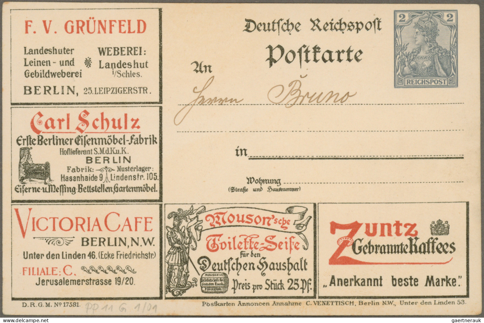 Deutsches Reich - Privatganzsachen: 1900/1922 (ca.), Saubere Sammlung Von 40 Ger - Andere & Zonder Classificatie