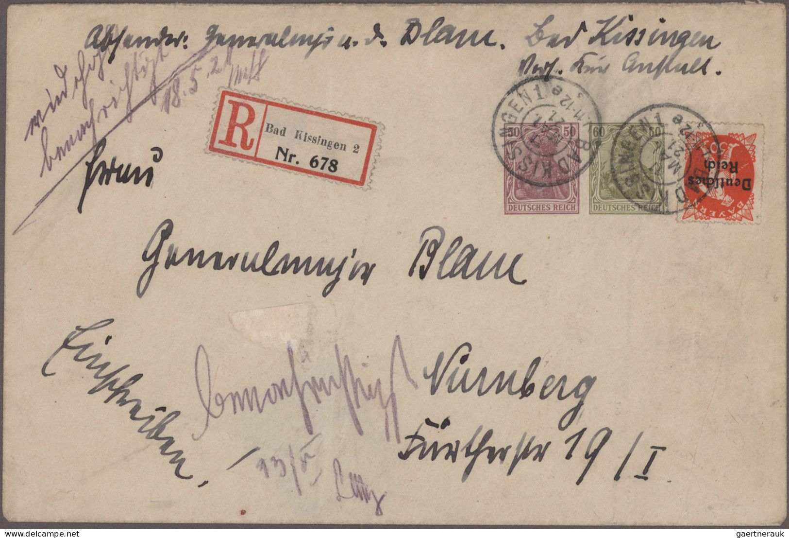 Deutsches Reich - Privatganzsachen: 1916/1923, Germania/Infla, Sammlung Von 83 P - Other & Unclassified