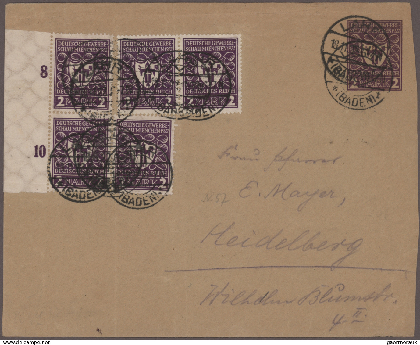 Deutsches Reich - Privatganzsachen: 1917/1923, Germania/Infla, Sammlung von 61 P