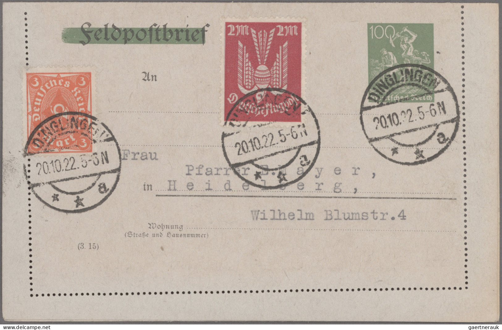 Deutsches Reich - Privatganzsachen: 1920/1923, Saubere Sammlung Von 62 PRIVAT-KA - Other & Unclassified