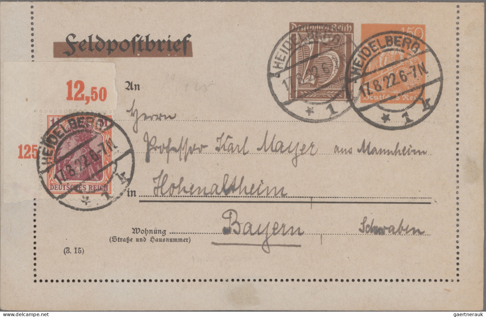 Deutsches Reich - Privatganzsachen: 1920/1923, Saubere Sammlung Von 62 PRIVAT-KA - Andere & Zonder Classificatie