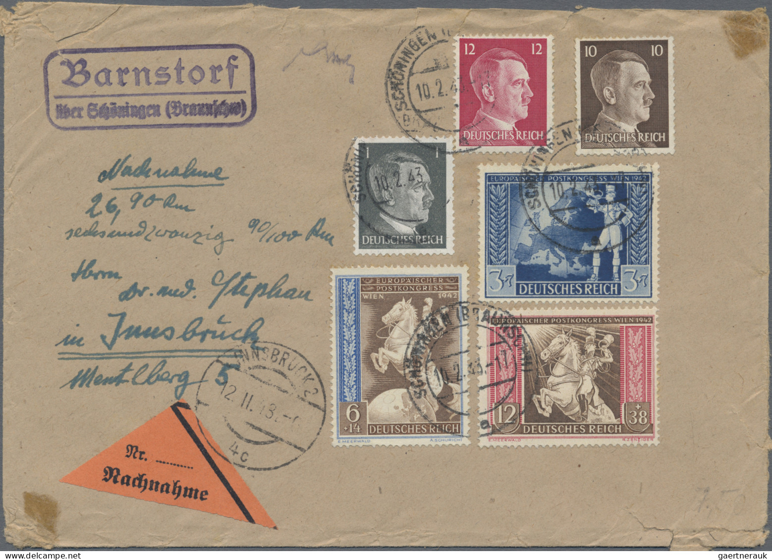 Deutsches Reich - Stempel: 1928/1943 (ca.), Sammlung Von 58 Belegen Mit Landpost - Frankeermachines (EMA)