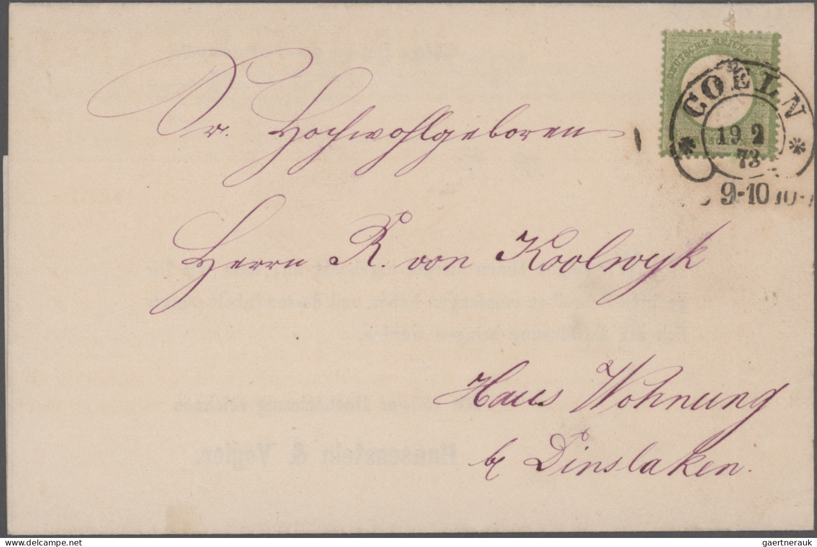 Deutsches Reich - Hufeisenstempel: 1866/1882, Sammlung Von Ca. 566 Briefen Und K - Maschinenstempel (EMA)