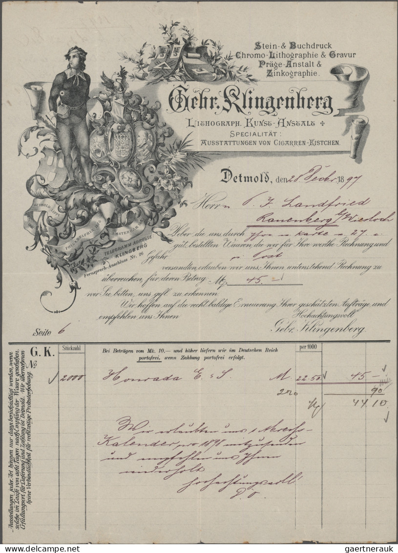 Deutsches Reich - Besonderheiten: 1870/1900 (ca.), Bestand Von Ca. 700 Briefböge - Autres & Non Classés