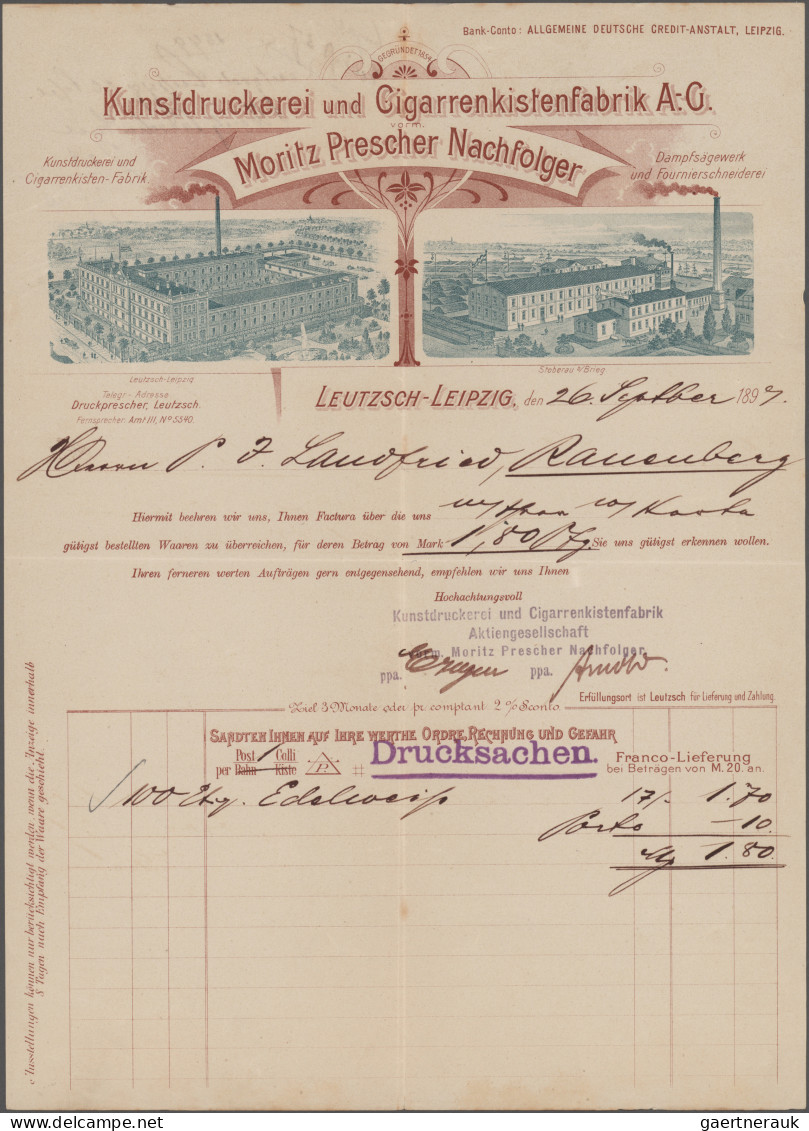 Deutsches Reich - Besonderheiten: 1870/1900 (ca.), Bestand von ca. 700 Briefböge