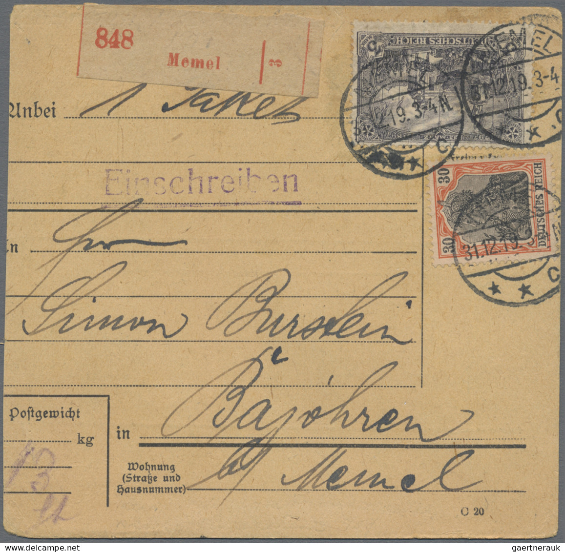 Deutsches Reich - Nebengebiete: 1900/1918 (ca.), Partie von ca. 154 Belegen, dab