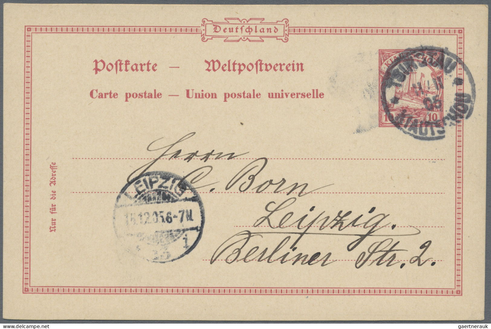 Deutsche Post In China - Ganzsachen: 1899/1907, China + Kiautschou, Partie Von F - Deutsche Post In China