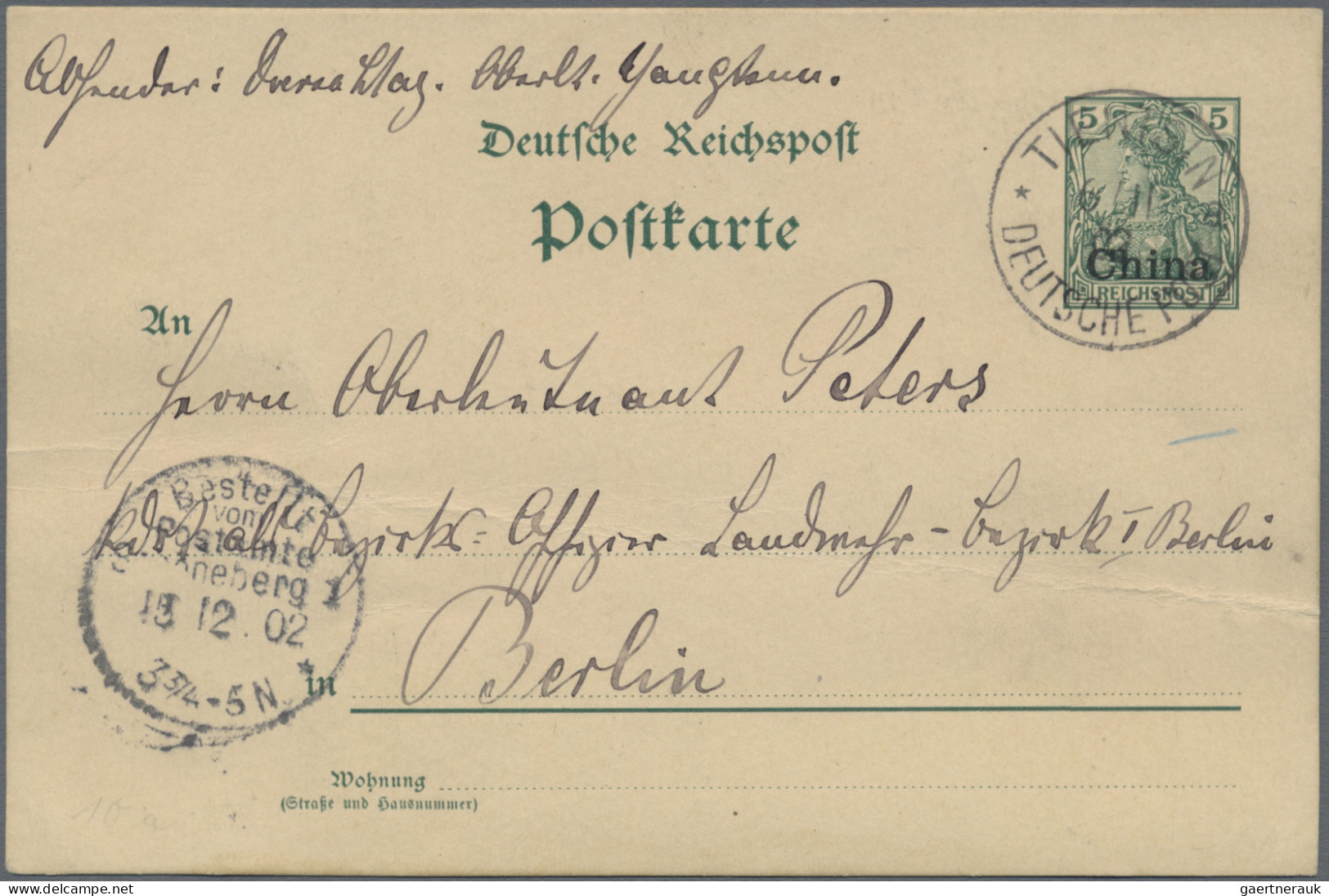 Deutsche Post in China - Ganzsachen: 1899/1914, saubere Partie von 18 gebrauchte