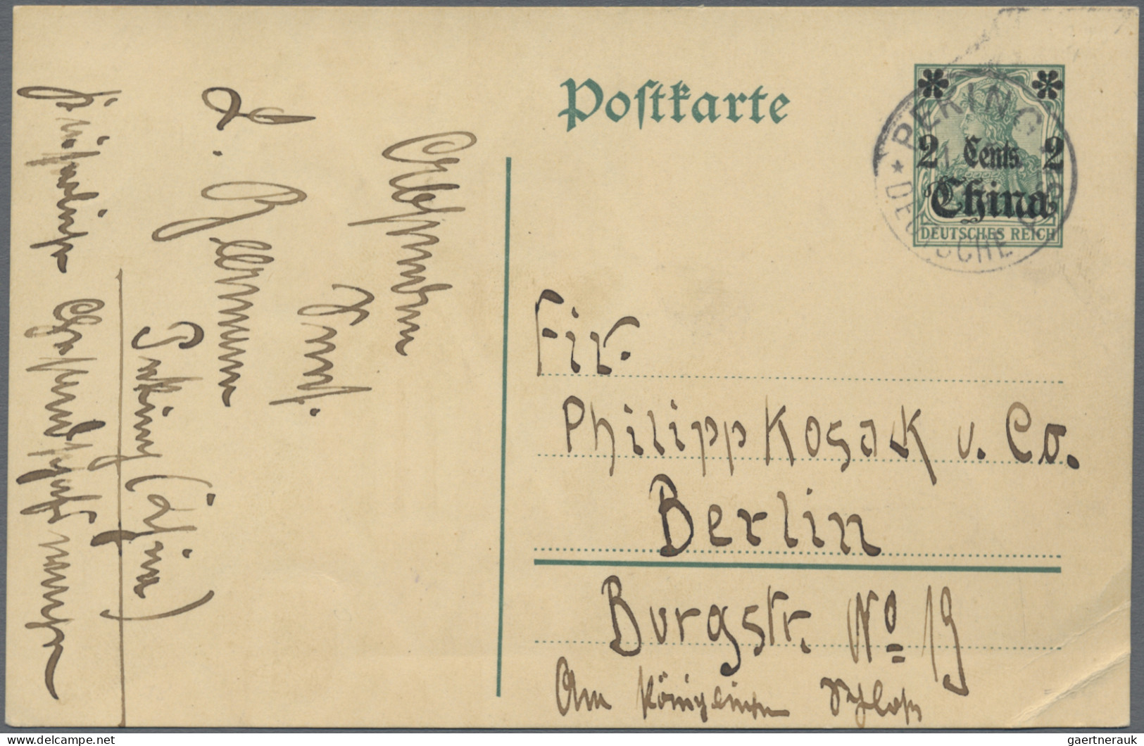 Deutsche Post in China - Ganzsachen: 1899/1914, saubere Partie von 18 gebrauchte