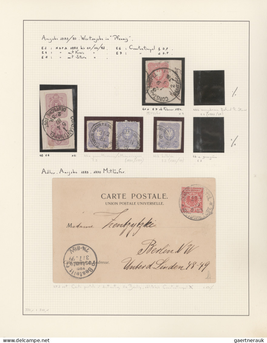 Deutsche Post in der Türkei: 1870/1913 (ca), ganz außergewöhnliche Sammlung im R