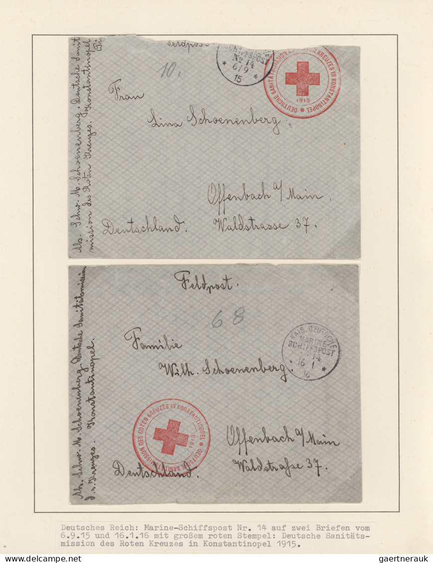 Deutsche Post In Der Türkei: 1913/1918, Sanitätsmission Des Roten Kreuzes In Kon - Turkse Rijk (kantoren)