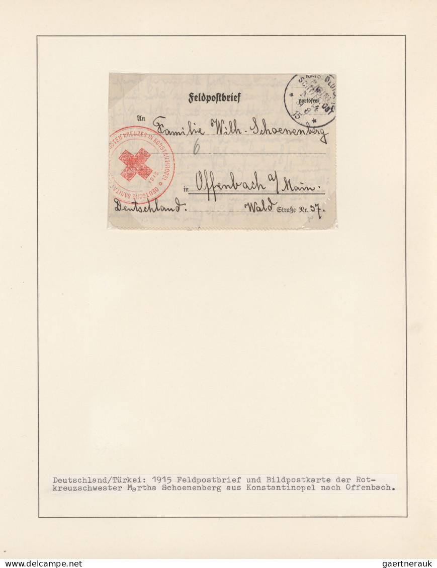 Deutsche Post In Der Türkei: 1913/1918, Sanitätsmission Des Roten Kreuzes In Kon - Deutsche Post In Der Türkei