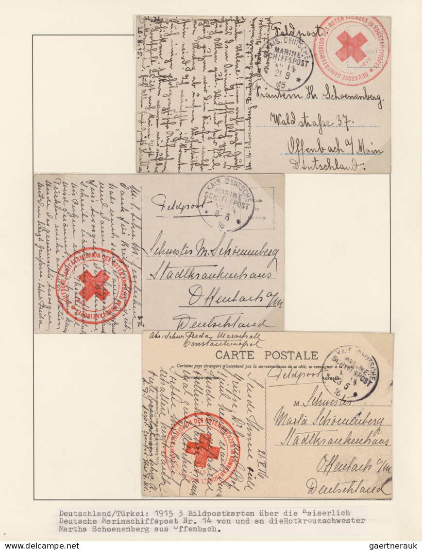 Deutsche Post In Der Türkei: 1913/1918, Sanitätsmission Des Roten Kreuzes In Kon - Deutsche Post In Der Türkei