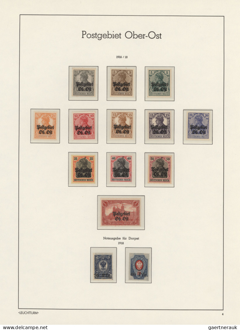 Deutsche Besetzung I. WK: 1914/1918, Zumeist Postfrische Sammlung Der Besetzungs - Occupation 1914-18