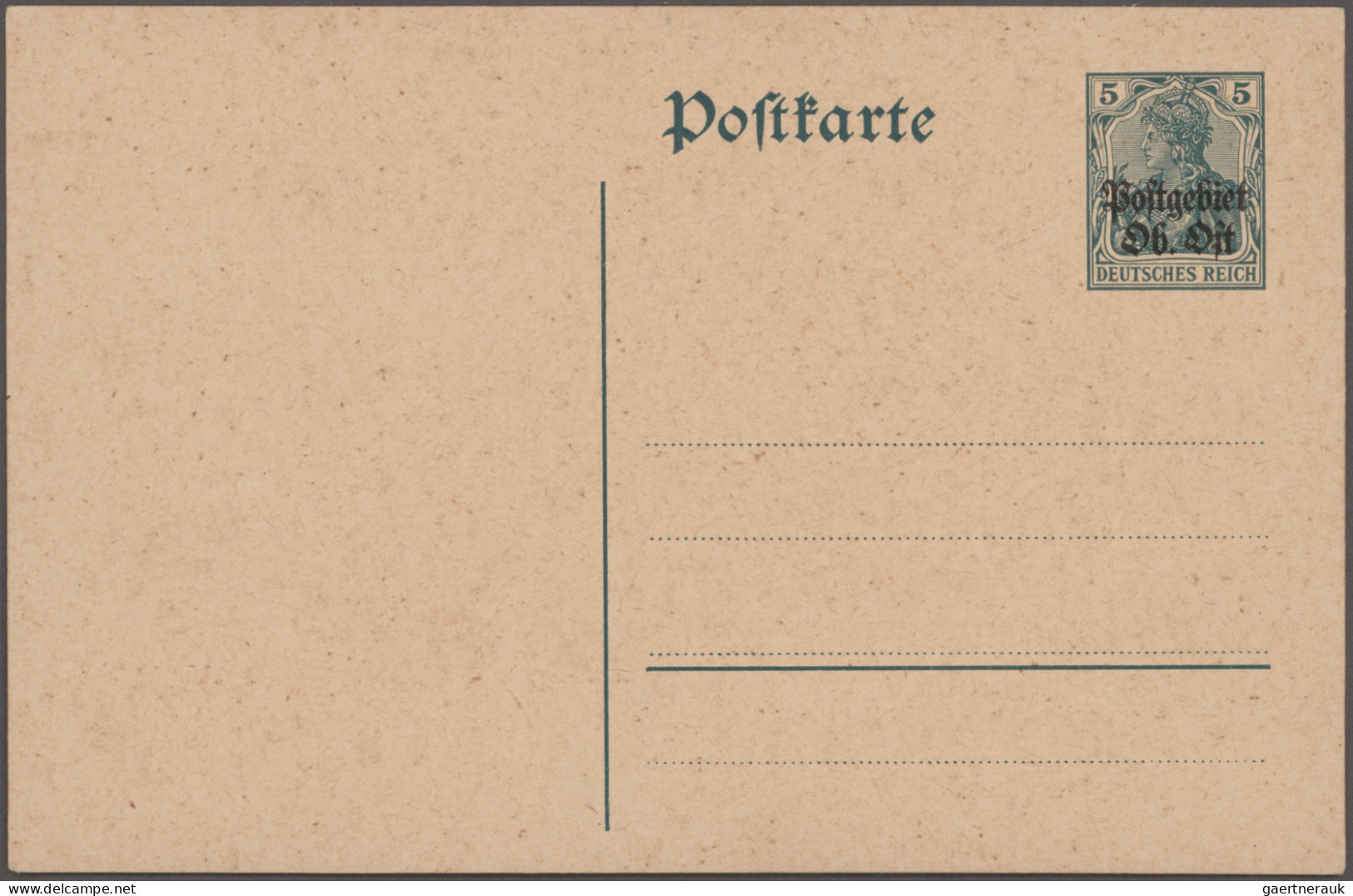 Deutsche Besetzung I. WK: Postgebiet Ober. Ost: 1916/1918, ungebrauchte und gest