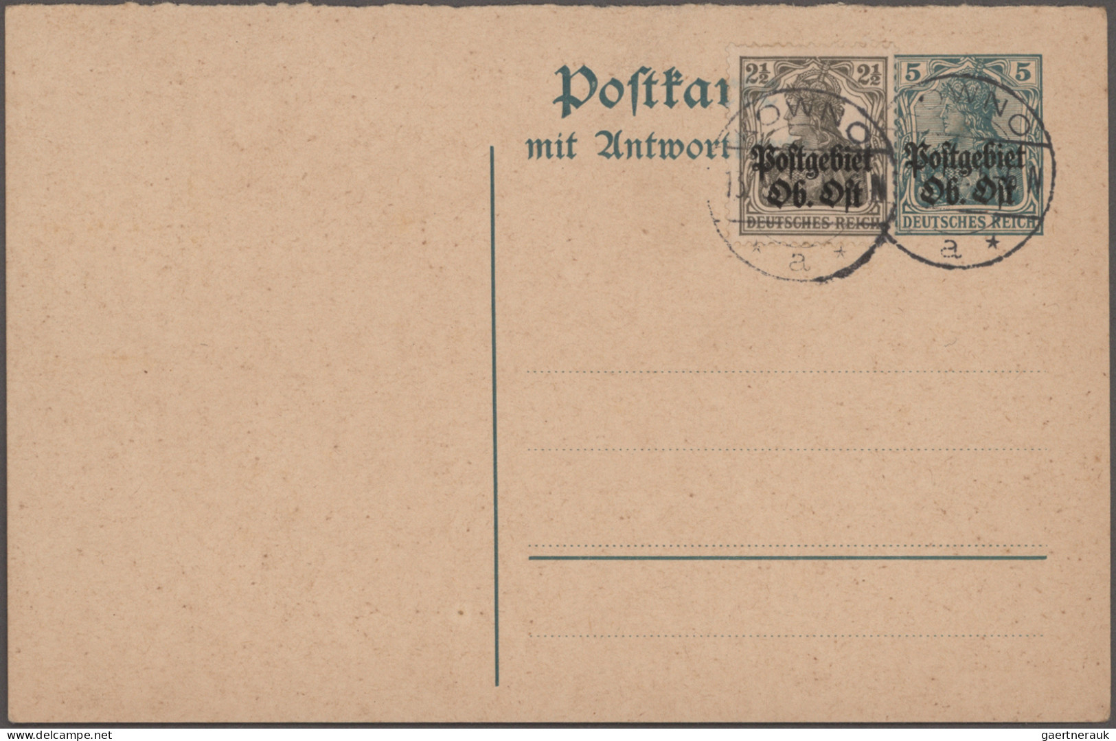 Deutsche Besetzung I. WK: Postgebiet Ober. Ost: 1916/1918, ungebrauchte und gest