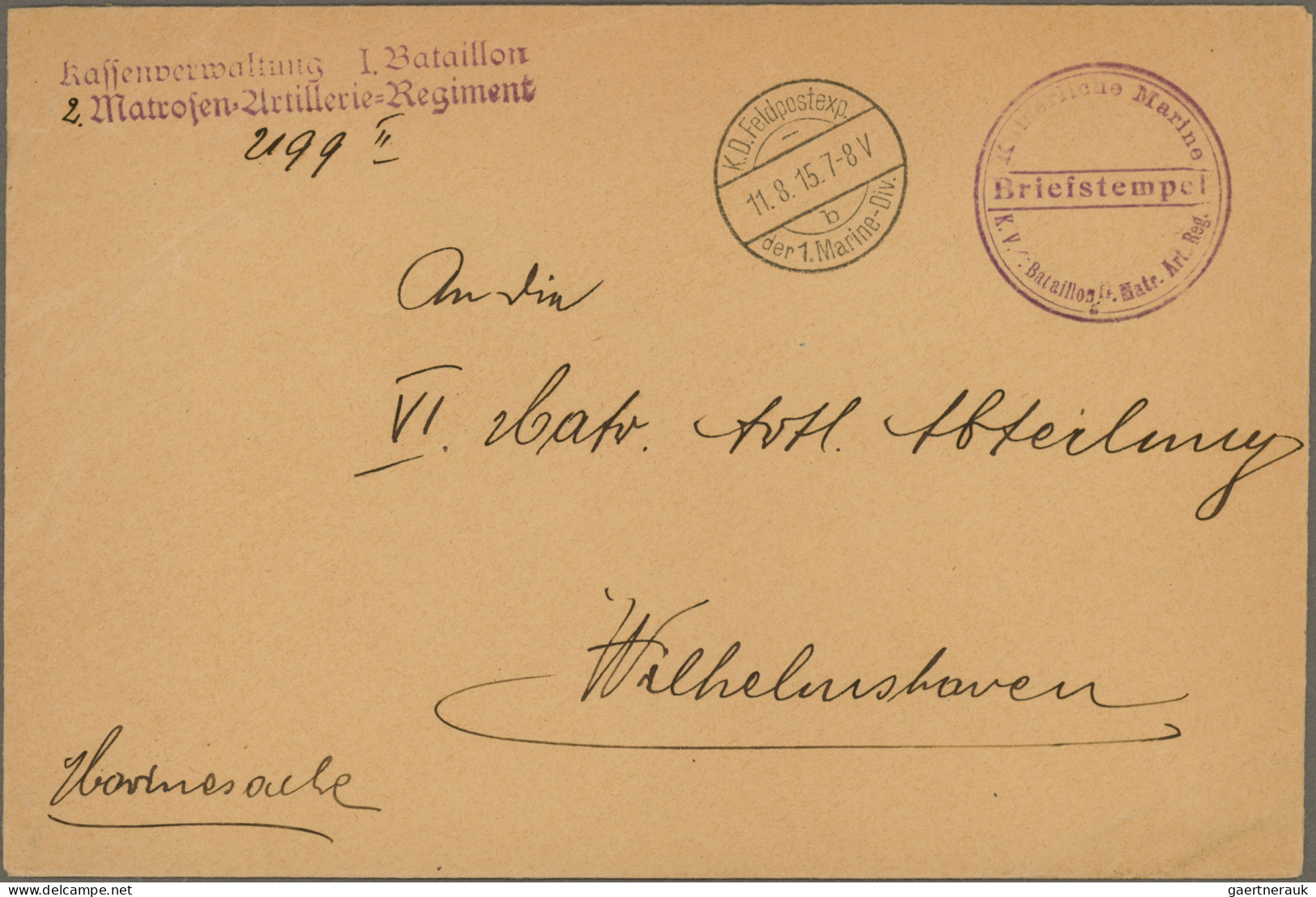 Feldpost 1. Weltkrieg: 1914/1920, Vielseitige Partie Von Ca. 205 Briefen Und Kar - Other