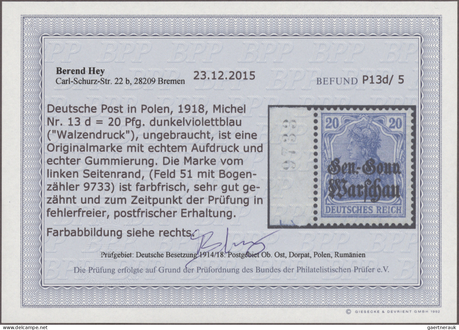 Deutsche Abstimmungsgebiete: 1914/1922. Mit Besetzung I. WK. Sammlung **/*/(*)/o - Other & Unclassified