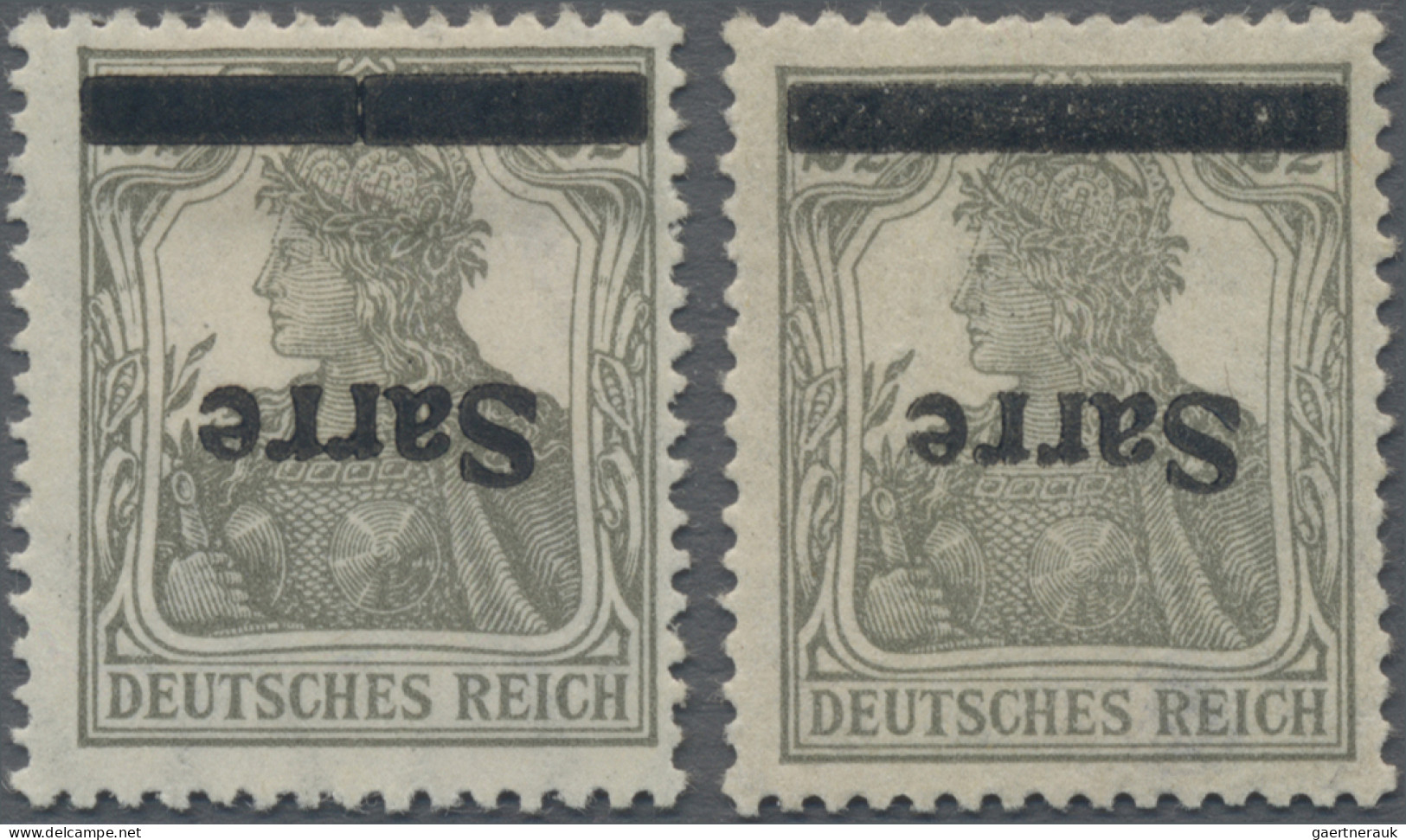 Deutsche Abstimmungsgebiete: Saargebiet: 1920, Aufdrucke Auf Germania/Bayern, Pa - Unused Stamps