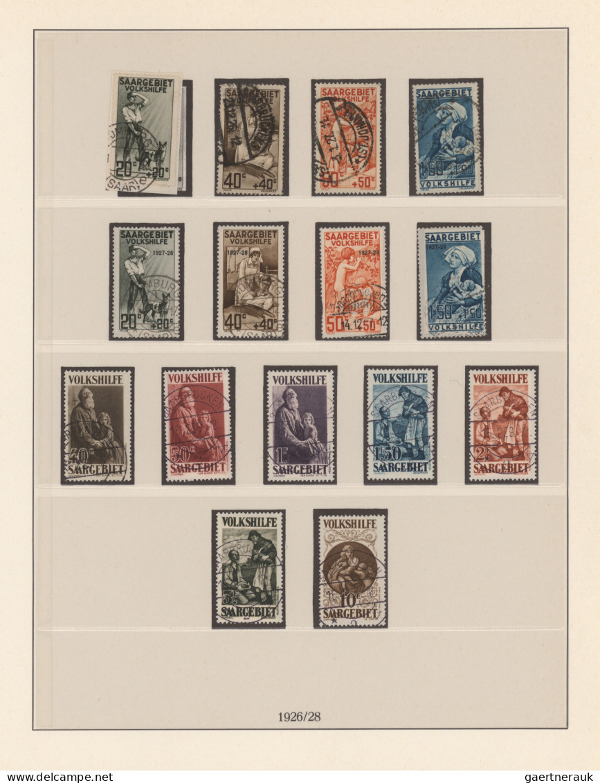 Deutsche Abstimmungsgebiete: Saargebiet: 1920/1934, Gestempelte Sammlung Im Lind - Lettres & Documents