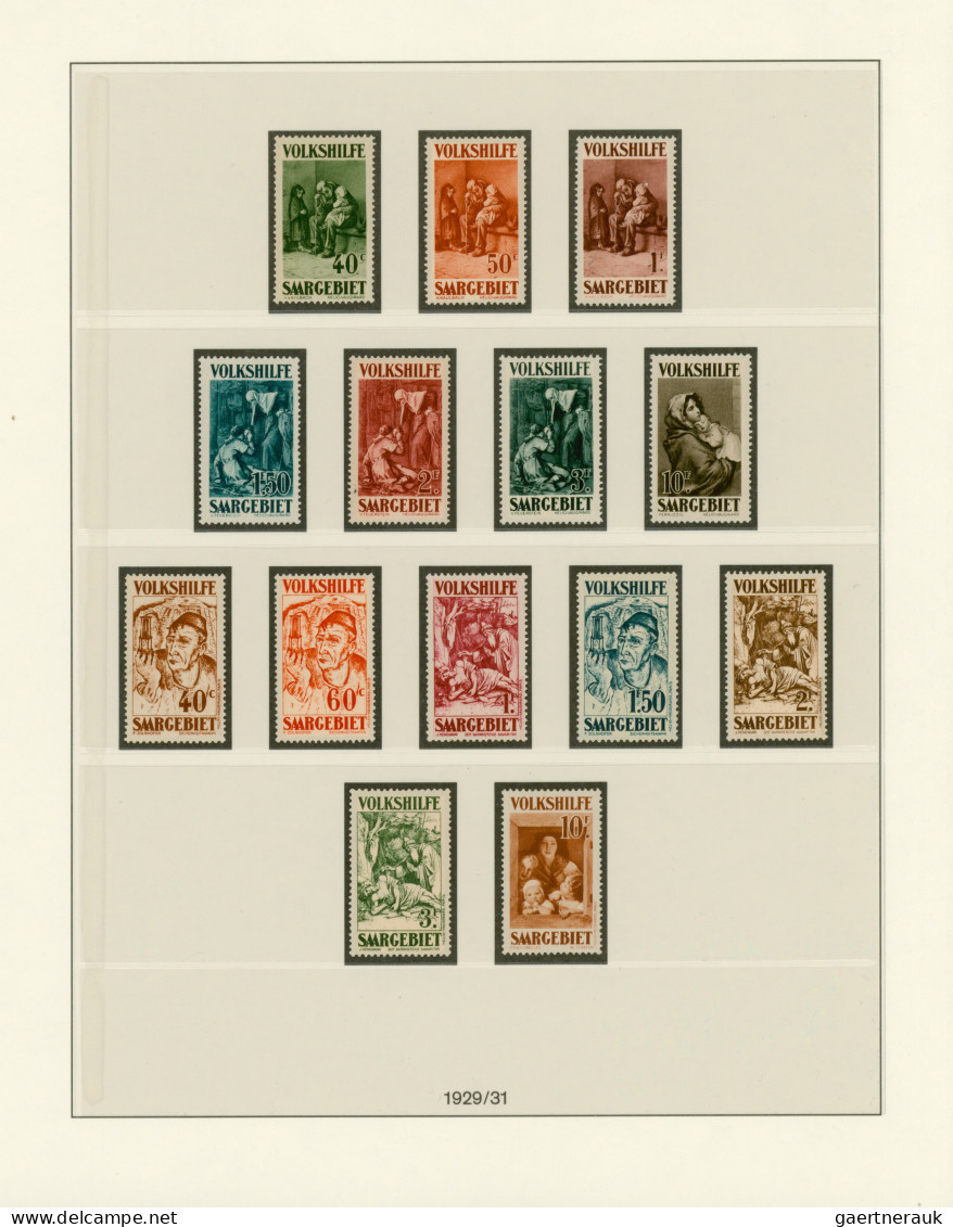 Deutsche Abstimmungsgebiete: Saargebiet: 1920/1934, Postfrische Sammlung Auf Lin - Unused Stamps