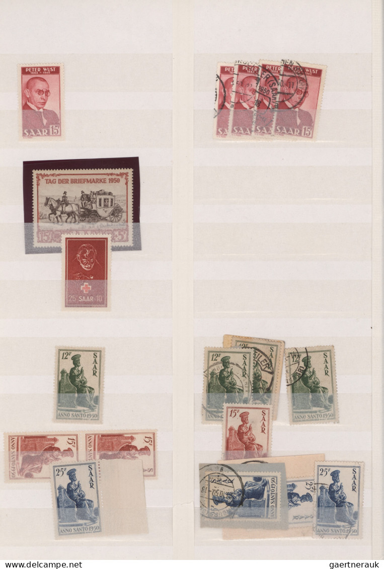 Deutsche Abstimmungsgebiete: Saargebiet: 1920/1956, Alt- Und Neusaar, Lagerbuchm - Used Stamps