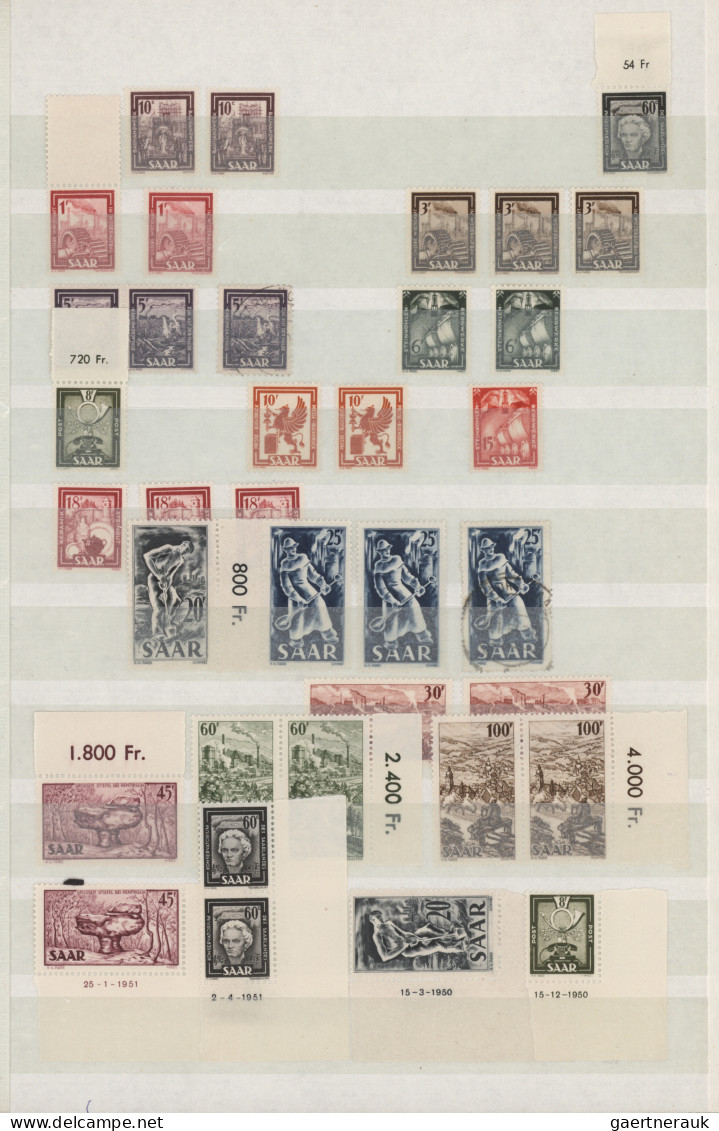 Deutsche Abstimmungsgebiete: Saargebiet: 1920/1959, Saargebiet Und Saarland In B - Used Stamps