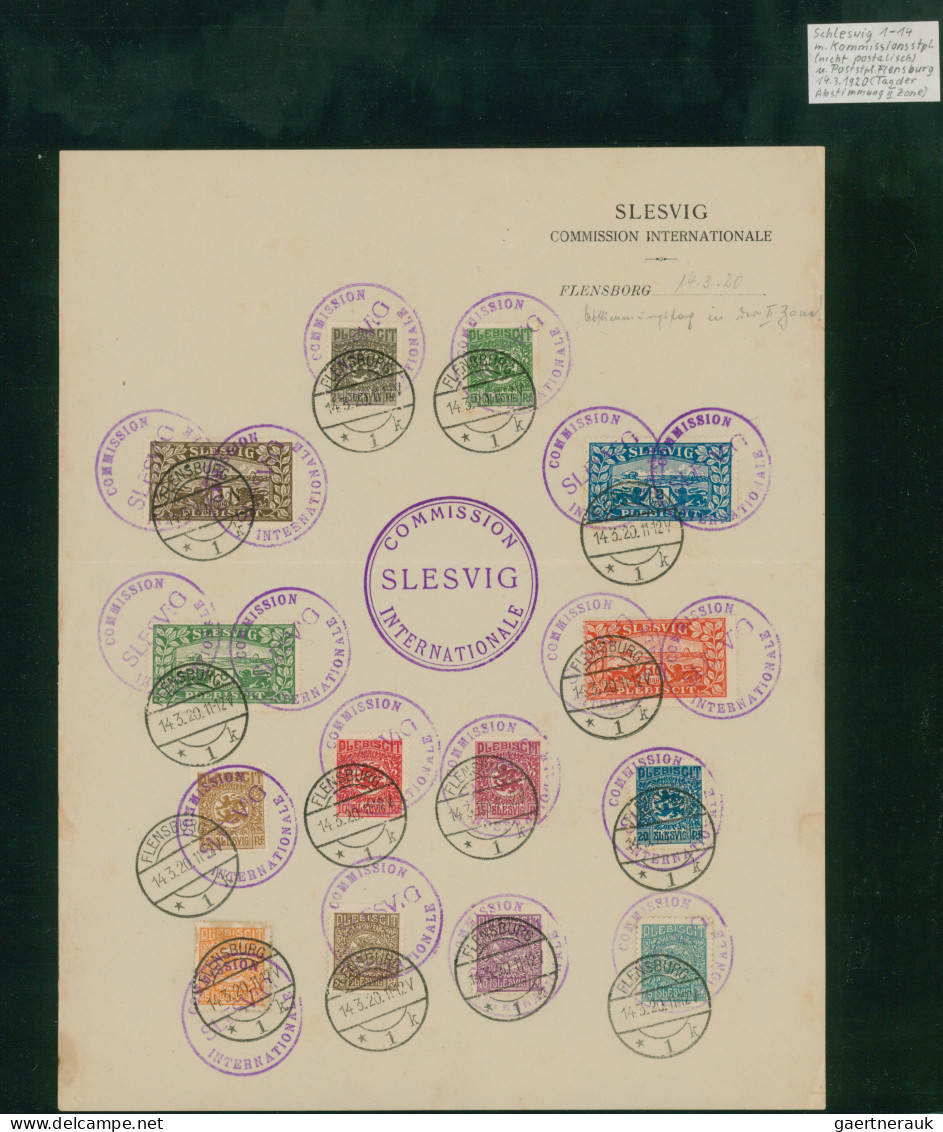 Deutsche Abstimmungsgebiete: Schleswig: 1920, Ungebrauchte Und Gestempelte Samml - Other & Unclassified