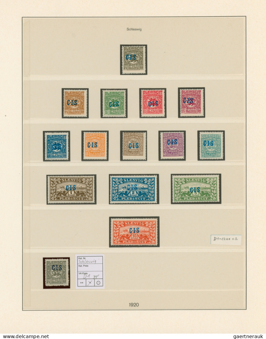 Deutsche Abstimmungsgebiete: Schleswig: 1920, Ungebrauchte Und Gestempelte Samml - Other & Unclassified