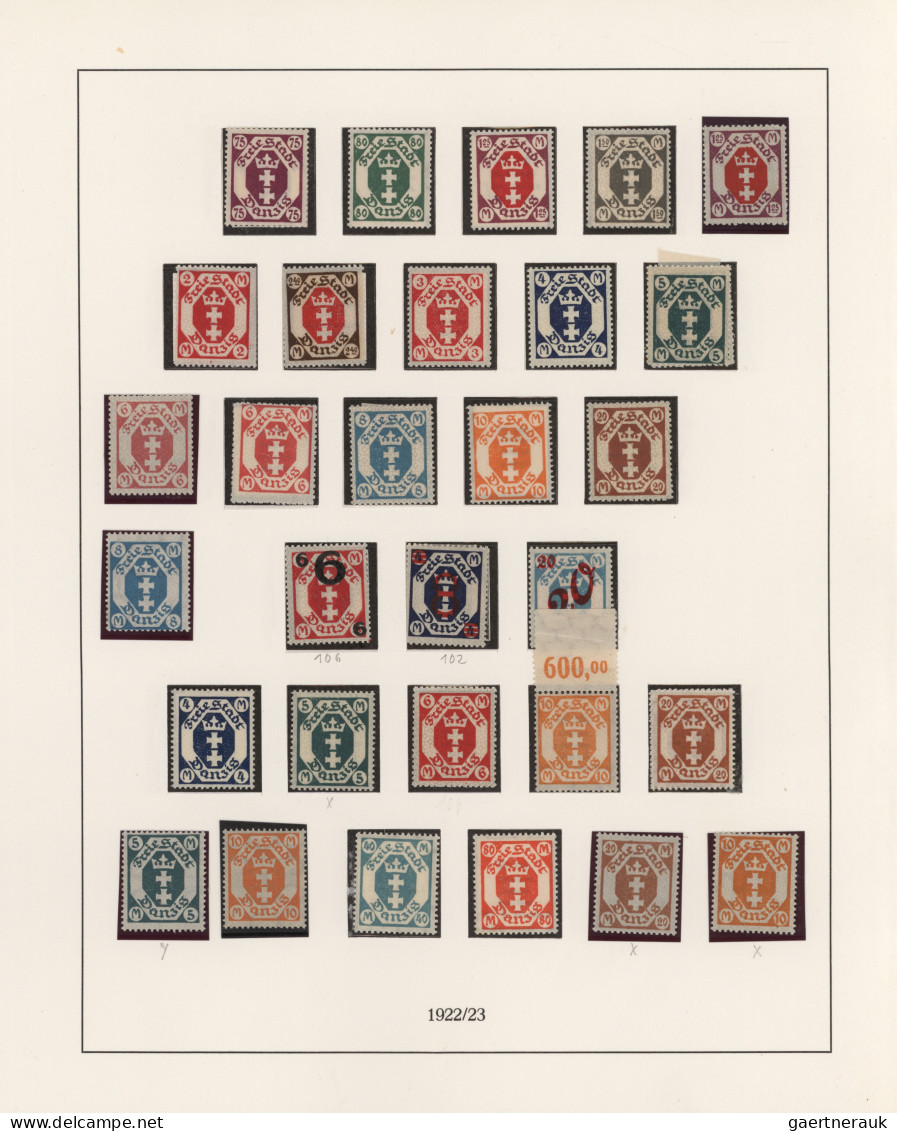 Danzig: 1920/1939, Gemischter Sammlungsposten Mit Dubletten Und Etwas Memel In Z - Autres & Non Classés