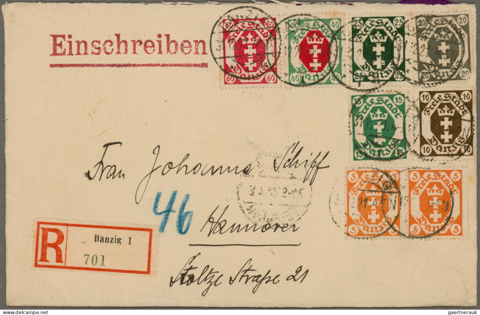 Danzig: 1922/1932 (ca.), Schöne Sammlung Auf Blättern Mit Zahlreichen Guten Ausg - Sonstige & Ohne Zuordnung