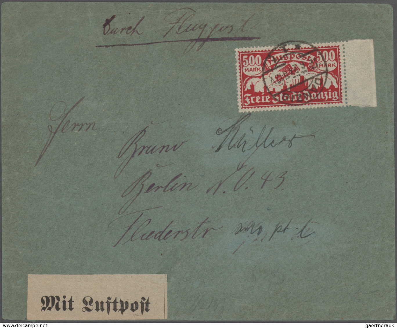 Danzig - Flugpost: 1922/1937, Interessanter Posten Mit 70 Briefen, Karten Und Ga - Other & Unclassified