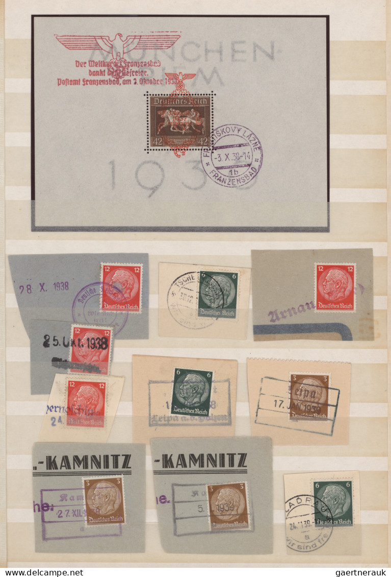 Sudetenland: 1938/1945, Saubere Sammlungspartie Mit Ca. 100 Marken Und Zwei Bloc - Sudetenland