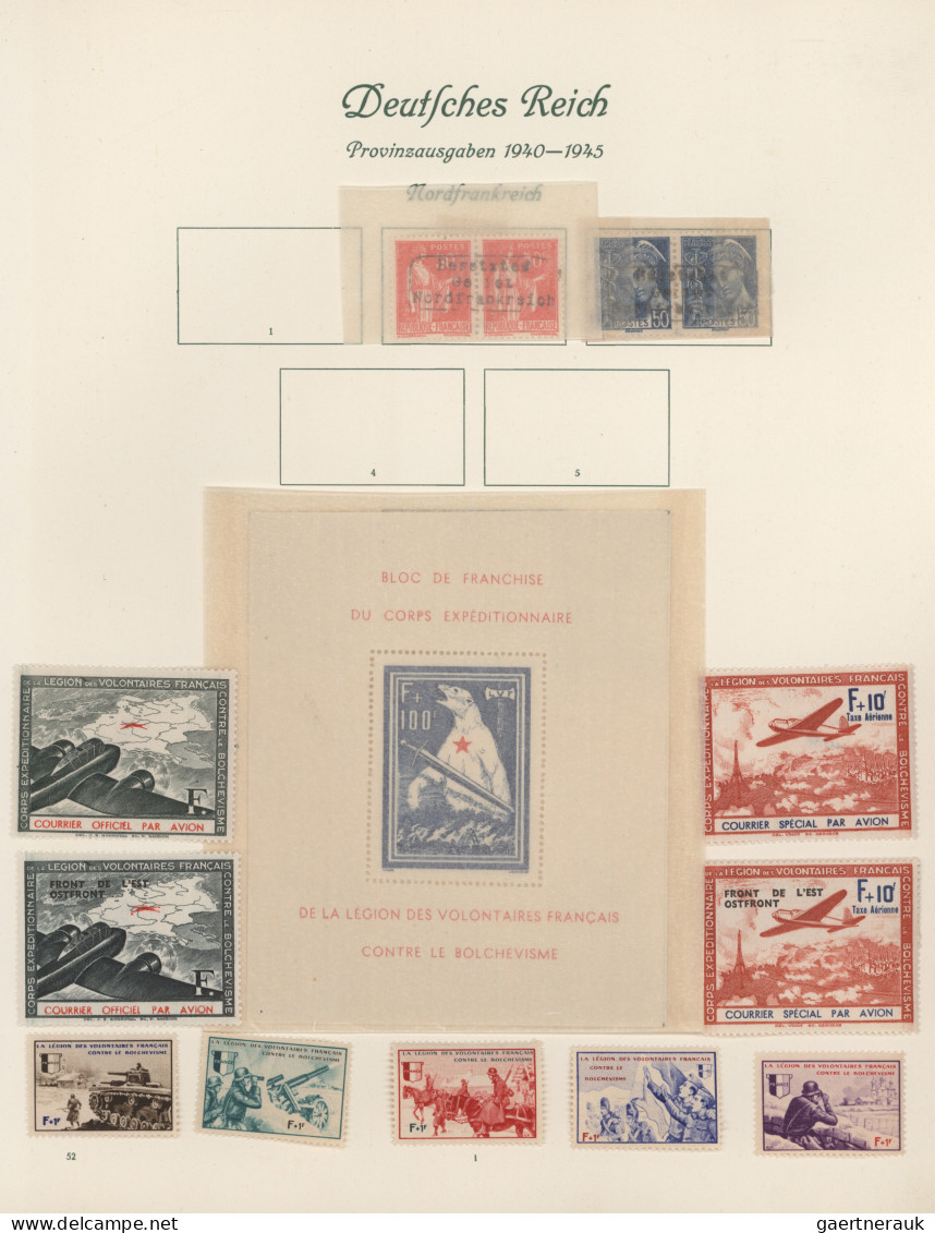 Deutsche Besetzung II. WK: 1939/1945, Sammlung In 2 Borek Falzalben Mit Postfris - Occupation 1938-45