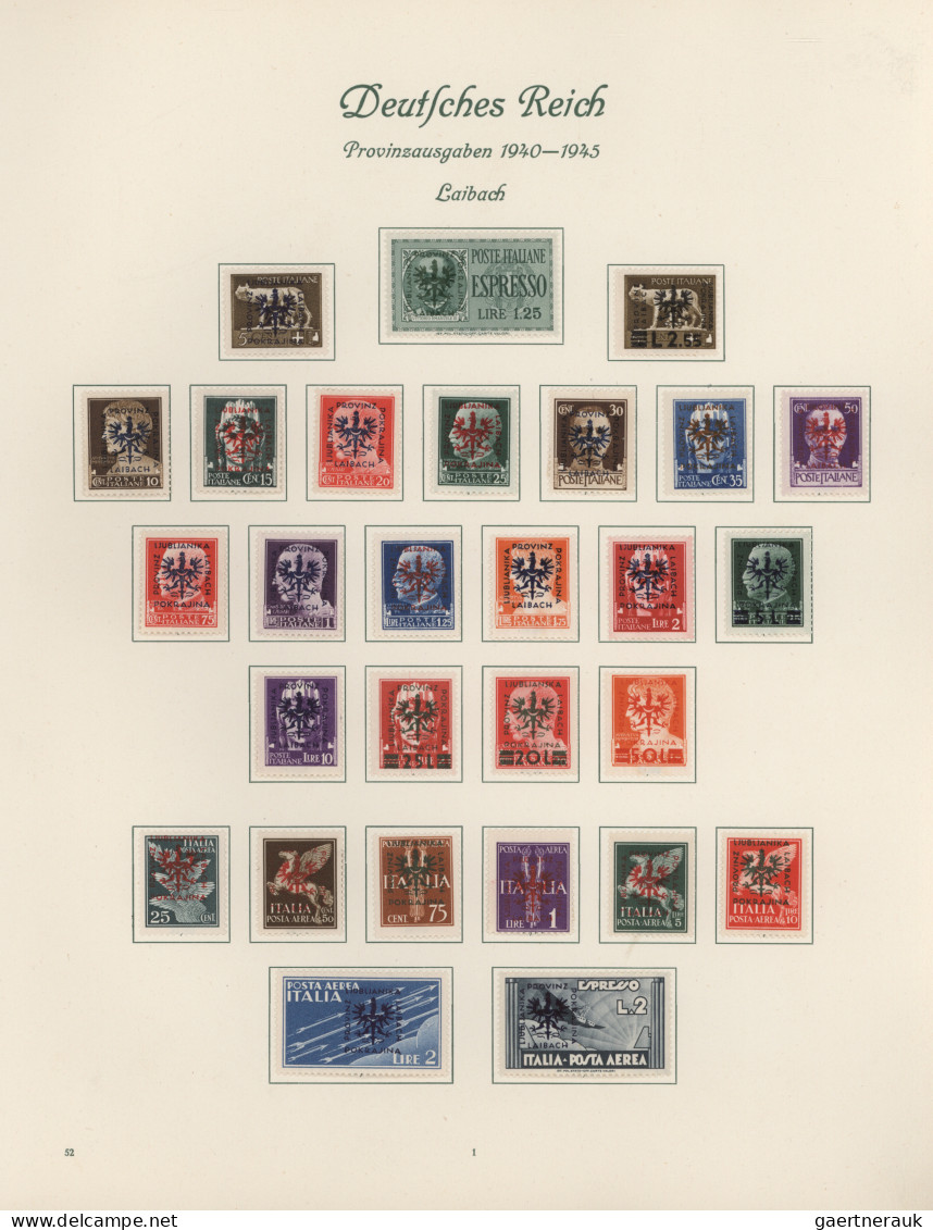 Deutsche Besetzung II. WK: 1939/1945, Sammlung in 2 Borek Falzalben mit postfris