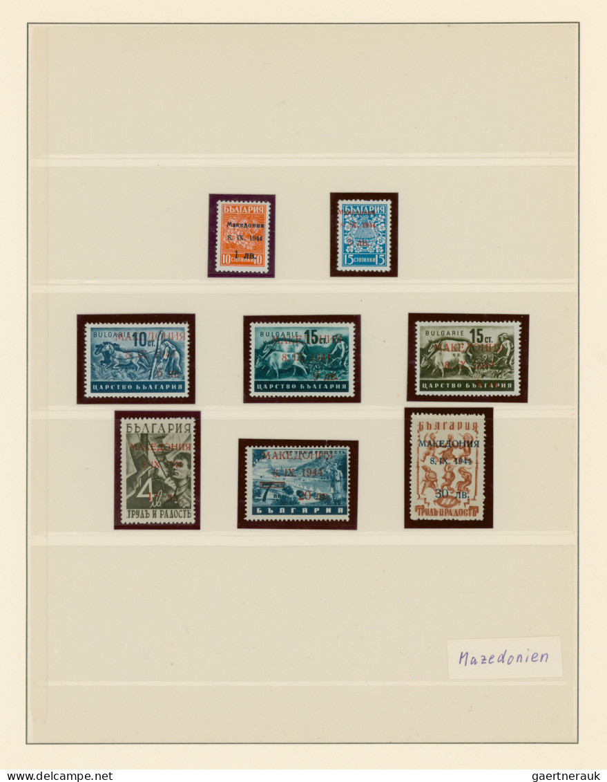 Deutsche Besetzung II. WK: 1943/1945, Sammlung Im Ringbinder Mit Albanien, Kotor - Ocupación 1938 – 45