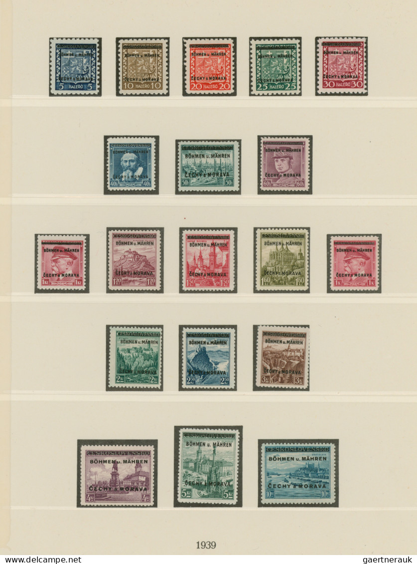 Dt. Besetzung II WK - Böhmen Und Mähren: 1939/1944, Meist Postfrische Sammlung I - Besetzungen 1938-45