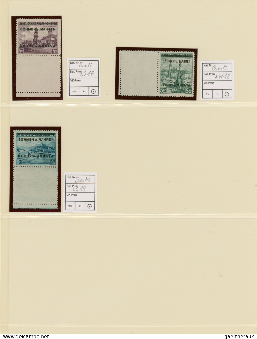 Dt. Besetzung II WK - Böhmen Und Mähren: 1939/1944, Meist Postfrische Sammlung I - Besetzungen 1938-45